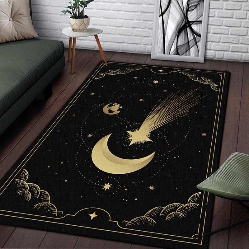 Scale of Justice Magic Astrology Esoteric Pattern Decorative Square Rug Modern Living Room Floor Matte Bedroom Carpet Poster Mat