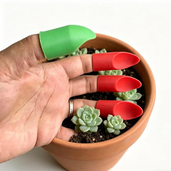 5Pcs Finger Protectors for Digging Gardening Reusable Finger Guards Portable Finger Covers Tools for Planting Transplanting Protect Nails from Dirt