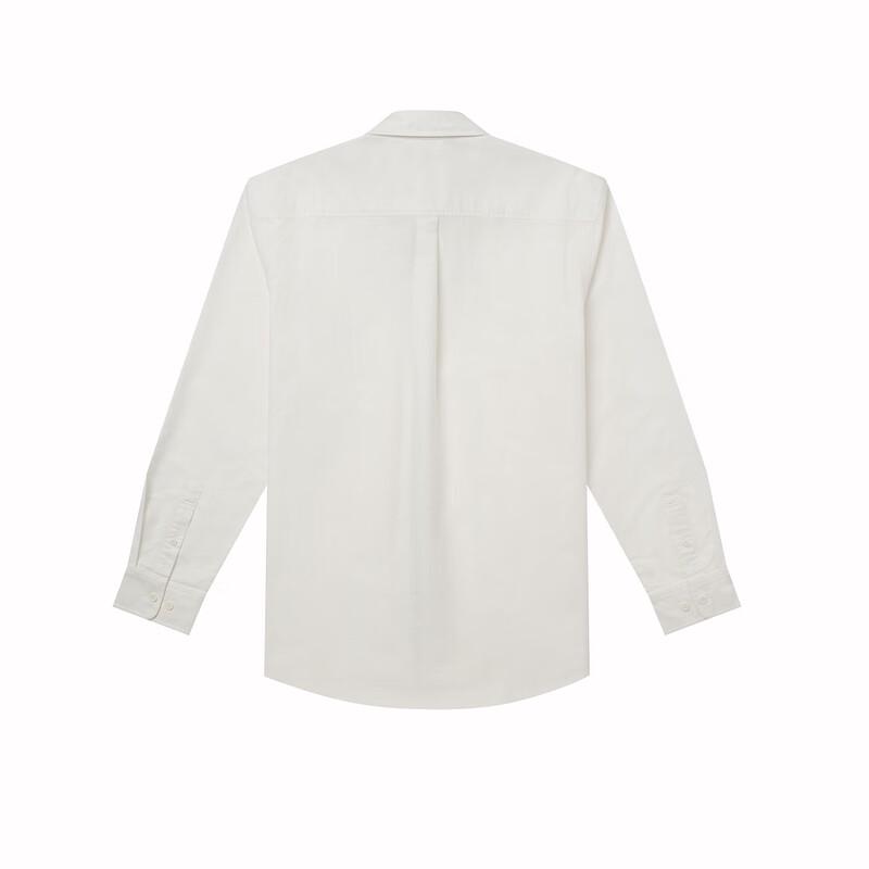 HAZZYS Men's Spring Autumn Cotton Oxford Long Sleeve Shirt with Chest Pocket