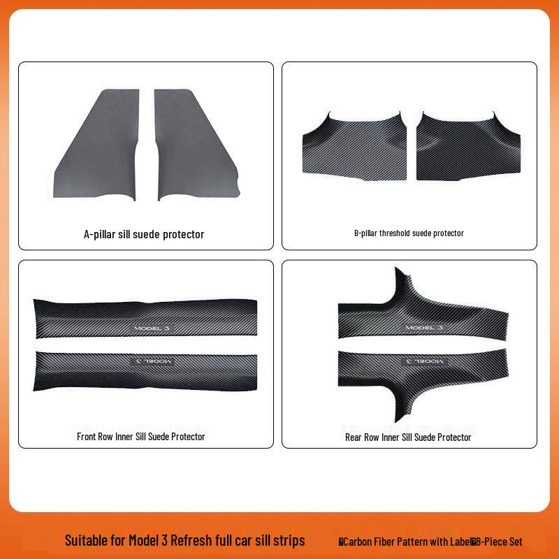 Tesla Model 3/Y Trunk & Seat Protector with Sill Strips (Refresh Version)