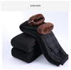 Women's High-Waist Fleece-Lined Lambswool Cotton Pants for Winter