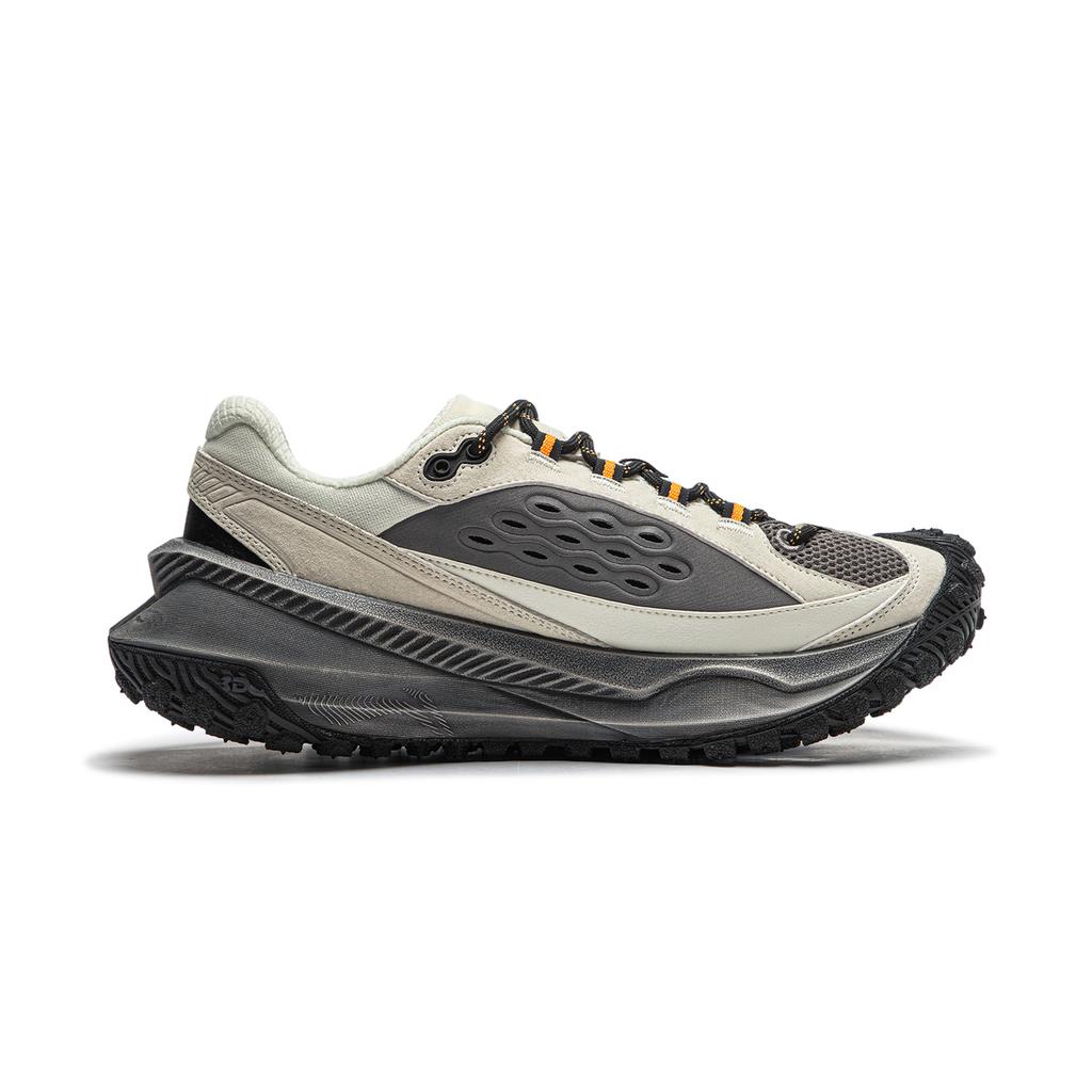 Li Ning Ranger CRC Bequeme Dämpfung, Abriebfeste Niedrige Freizeitschuhe für Laufen Unisex Weiß Grau AZGU003-1