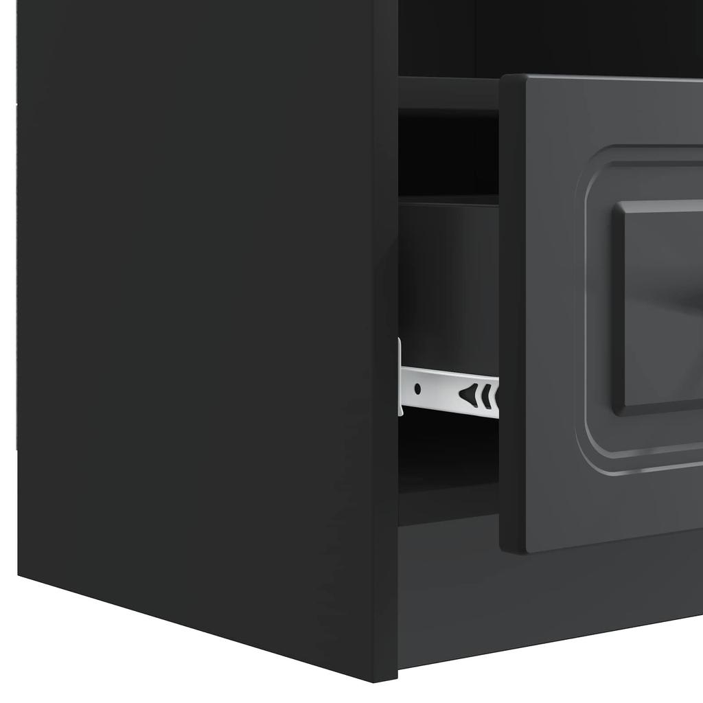 TV Stand in Black 102 x 34.5 x 47 cm Particleboard