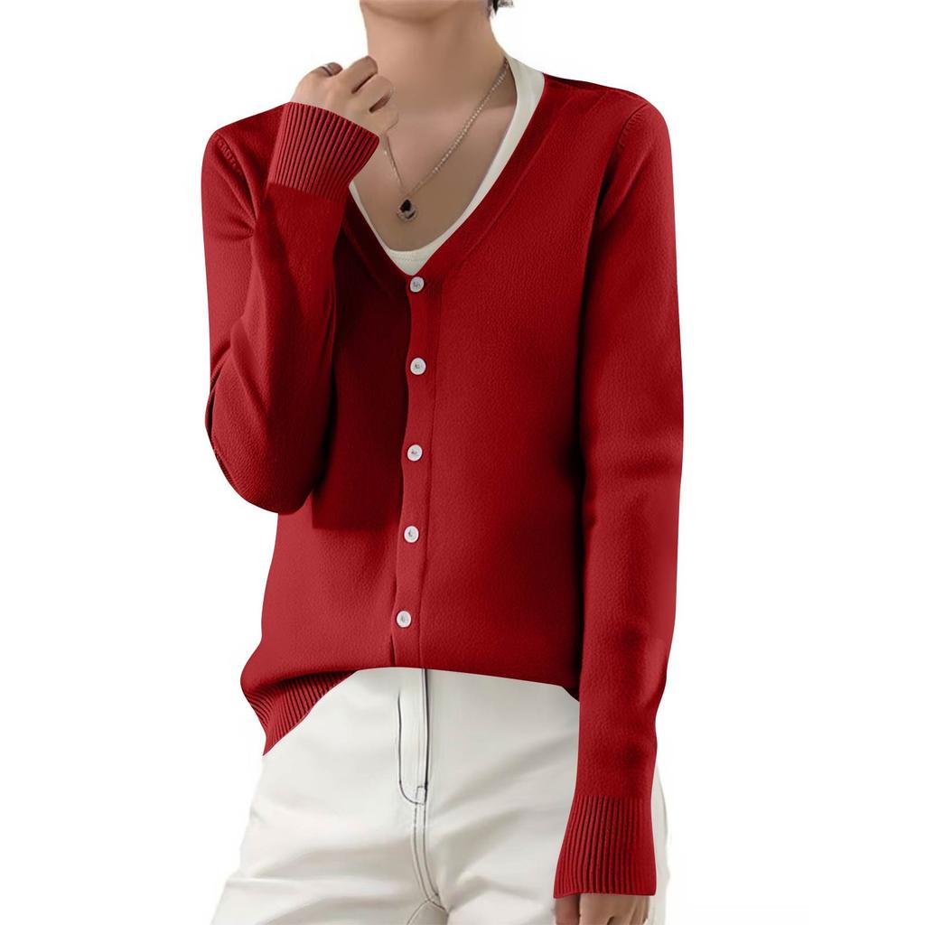 Women's Fashionable Casual Solid Color Long Sleeve Top