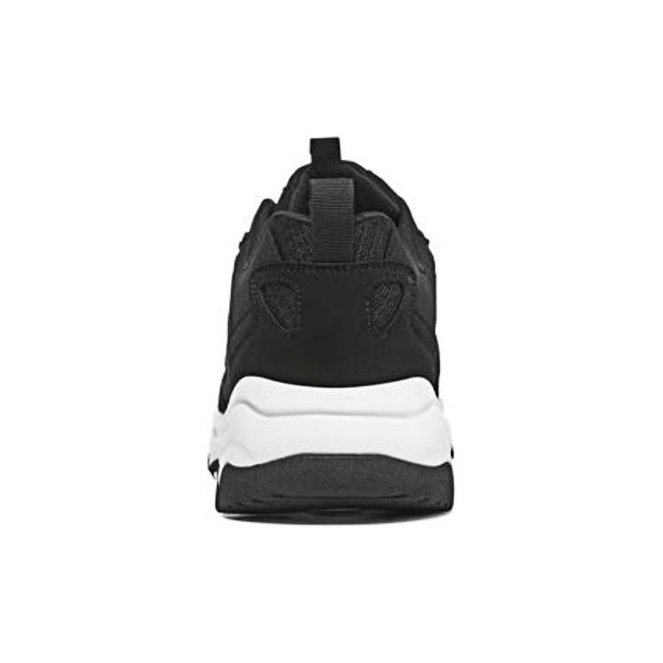 Skechers I-Conik DLites Fabric Leather Comfortable Versatile Low-Top Casual Shoes Men Sneaker Black 8790096-BLK