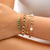 Trendy Stainless Steel Bracelet for Women, 18K Gold Plated Stackable Wrist Chain Minimalist Luxury Jewelry