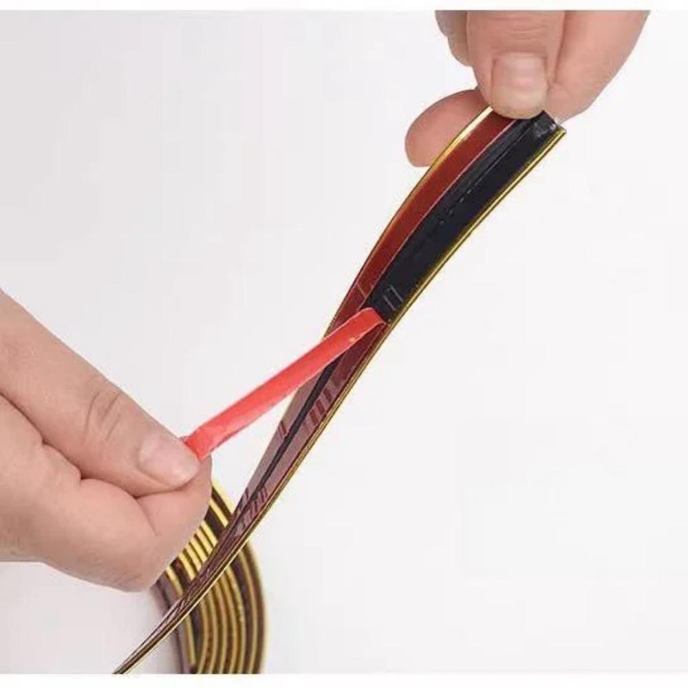 1pc 118.11inX0.79in Self adhesive desktop edge wall corner decorative strip, DIY PVC wall corner skirting decorative strip