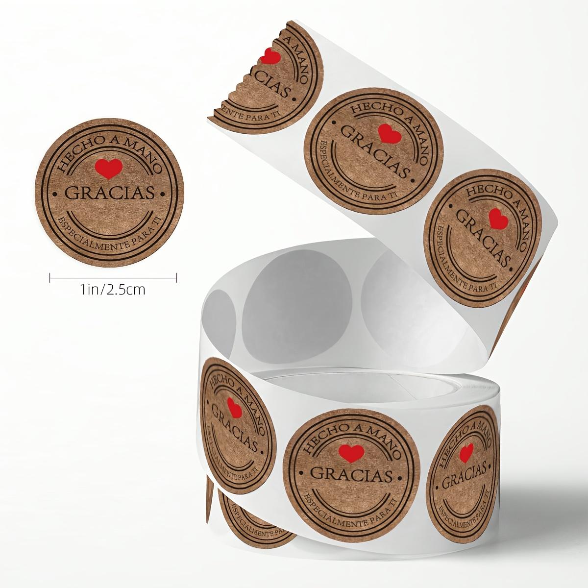 

Festive Baking Decoration Round Natural Kraft Paper Olive Branch Handmade Love Decoration Stickers Labels коричневый