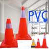 70cm Reflective PVC Road Safety Cone with Rubber Base
