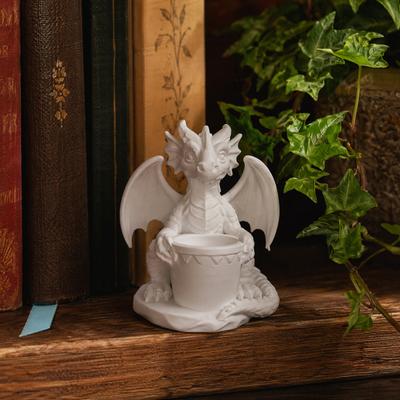 Pot de fleurs DYS avec trous de drainage intégrés, Porte-stylo en forme de dragon imprimé en 3D, Pot de fleurs d'extérieur pour petites plantes vertes