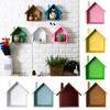 Display Shelf Wood House Shape