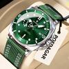 Luxury Trendy Man Wristwatch Square Dial Waterproof Luminous Date Week Men Watch Simple Business Quartz Leather Men's Watches Reloj