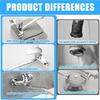 ABKP-360° Rotatable Kitchen Wall Tap, Single Lever Mixer Tap Cold/Hot Sink Mixer Tap Kitchen Tap Wall Mounted Sink Fittings