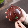 Yixing Handgefertigte Lila Ton Teekanne Schönheits Tee-Infusor Kessel Handgeschnitzte Blumen Teekanne Chinesisches Rohmaterial Zisha Teegeschirr 200ml