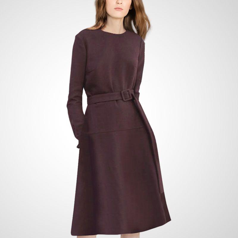 

Fashion Wind Elegant 2024 Spring Slim-Fit Dress Pure color S