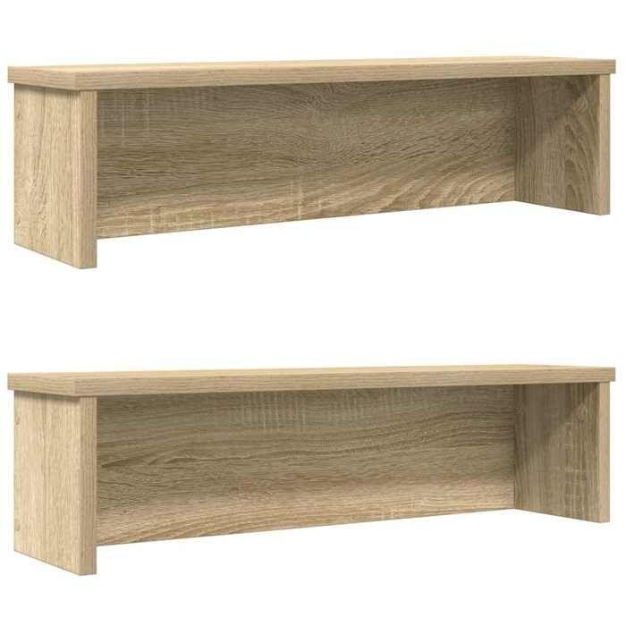 VidaXL Stackable Kitchen Shelves 2 Pcs Sonoma Oak 50x15x16 Cm, Kitchen Storage Shelf, Cabinet Organizer 860486