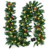 2.7m Dense Red Berry Christmas Vine Door Decoration