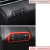 Headlight Switch Control Frame Cover For Hyundai Elantra 21-23 Red Carbon Fiber