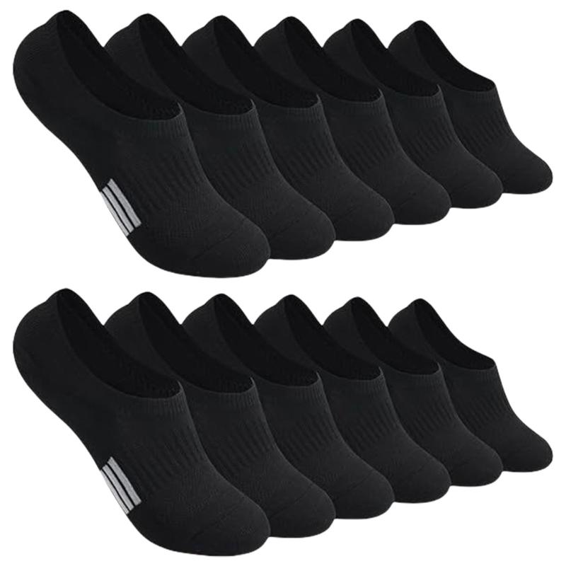 6 Pairs Invisible Trainer Socks for Women Men Breathable Ankle Length Low Cut Sneaker Boat Socks with Antislip Feature