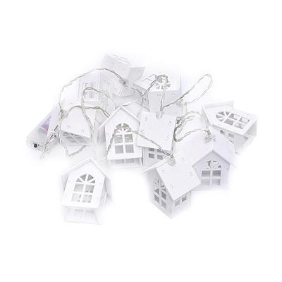 LED Christmas Lights  Small House Shape Lights String Xmas Decor Light for Garden Terrace and Lawn