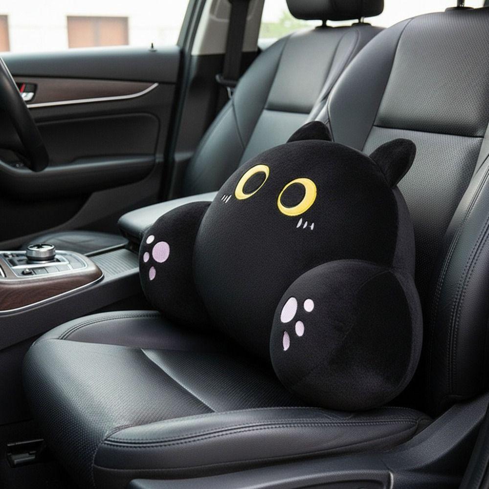 Thickened Cat Shape Waist Pillow Cartoon Chair Lumbar Support Cushion Home Decor Throw Pillow Gift