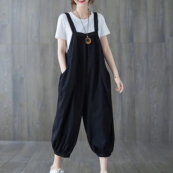 Casual Overalls Women's Summer Clothes Large Size Loose Covering Meat Was Thin Harlan One-piece Pants