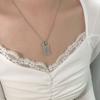Medieval High-End Super Flash Full Diamond No Matter Brand Pendant Necklace Two-Color Retro Light Luxury Fashion Niche Exquisite Collarbone Chain