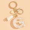 Hot-selling Epoxy Initials Love Tassel Keychain Bag Ornament Buckle Pendant Car Jewelry Clothing Accessories