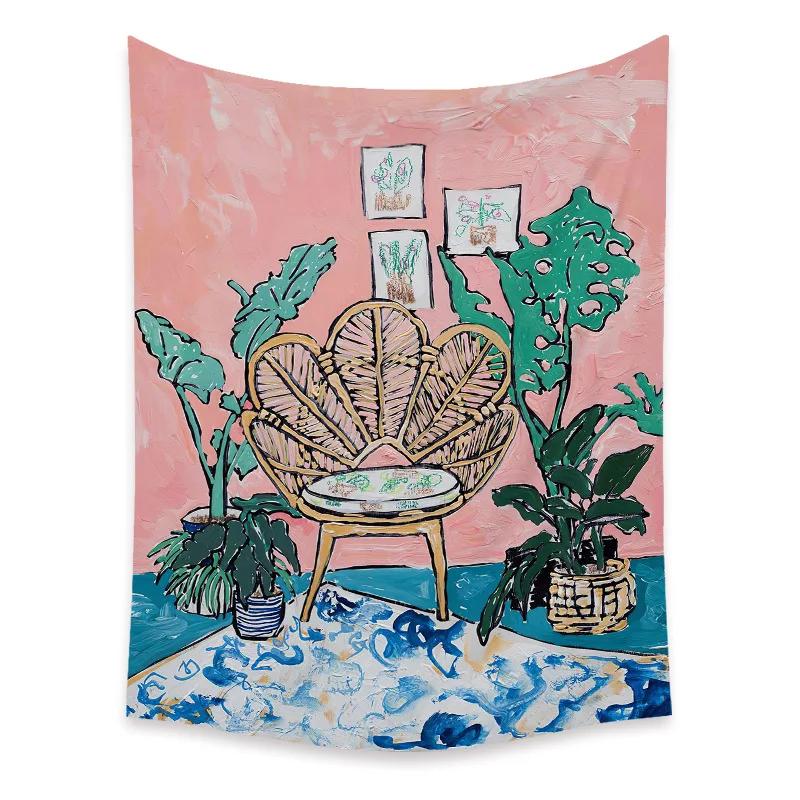 Bohemian Schlafzimmer Wanddekoration Makramee Wandbehang Teenager Ästhetik Indie Zimmerdekor Anime Wandteppich Großer Stoff Wandteppich