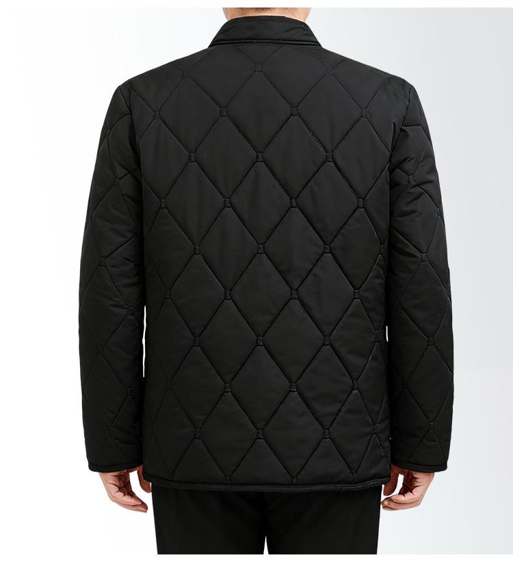 Men's Winter Cotton-Padded Jacket for Seniors - Fleece-Lined, Thickened, Warm, Ideal for Dad or Grandpa