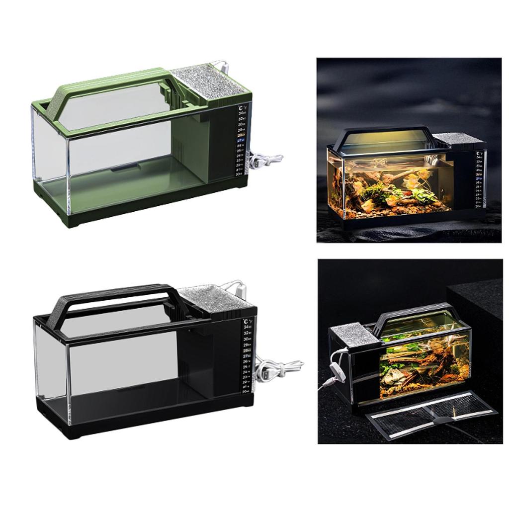 Mikro-Landschaft Aquarium Langlebig Tragbar Leicht Fischglas Goldfischbecken für Badezimmer Büro Schreibtisch Haushaltsornamente
