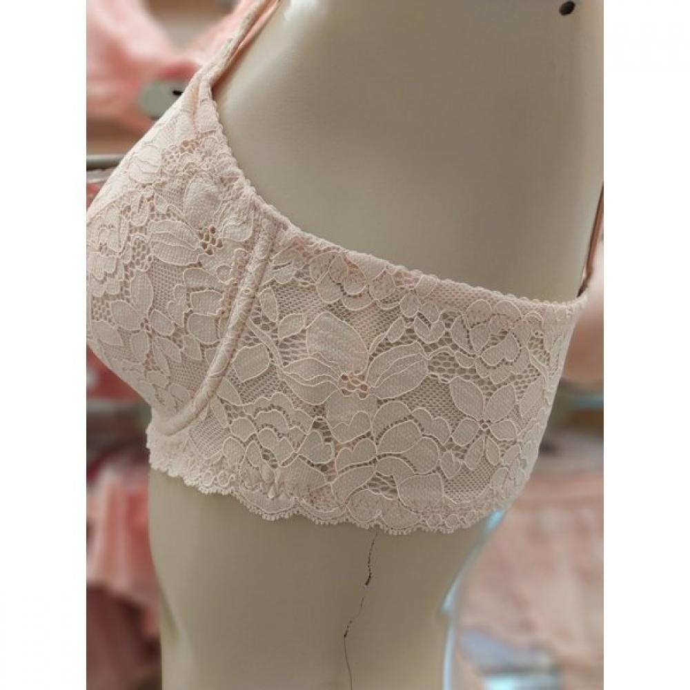 Barbara Peacheskin Lace Non Woven Full Cup Bra Abr4447