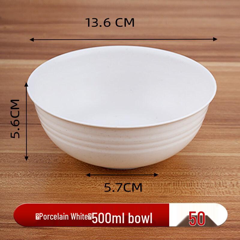 ZISIZ Rice Husk Disposable Tableware Set