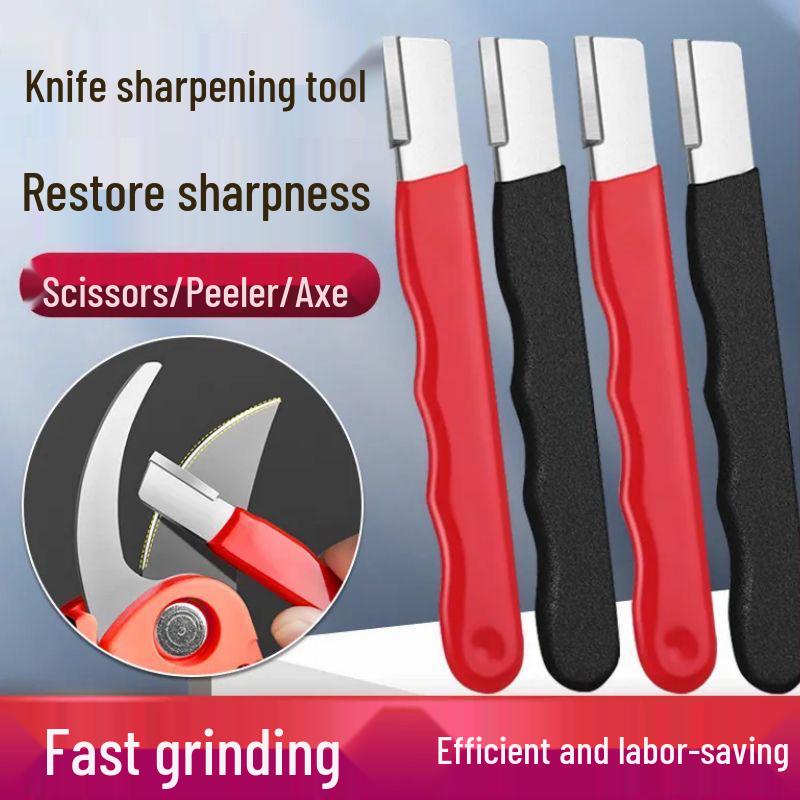 Knife and Blade Sharpener for Knives, Scissors, Shears & Kitchen Tools - Fast, Efficient, Multifunctional Stone Device