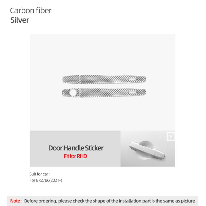

Car Door Handle Anti-collision Strip Cover Sticker For Subaru BRZ/Toyota GR86 2025- Carbon Fiber Decor Protect Tuning Accessory
