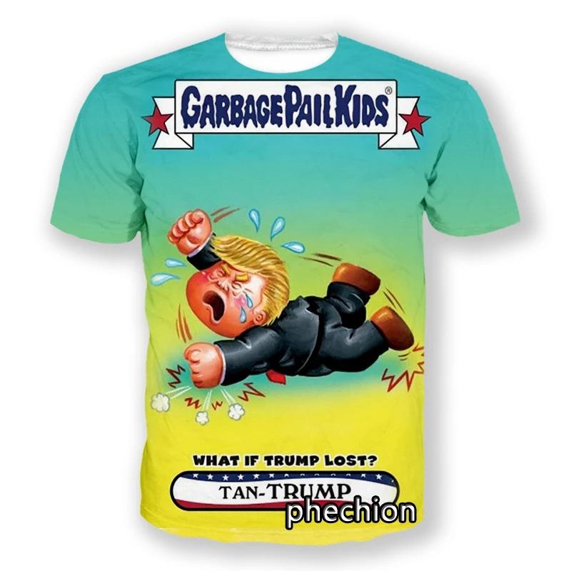 Camisetas Gráficas de Cubo de Basura de Dibujos Animados para Niños Estampado 3D Camisetas de Anime para Niños Moda Hombres Mujeres Manga Corta Cuello Redondo Camiseta Harajuku Y2k Top