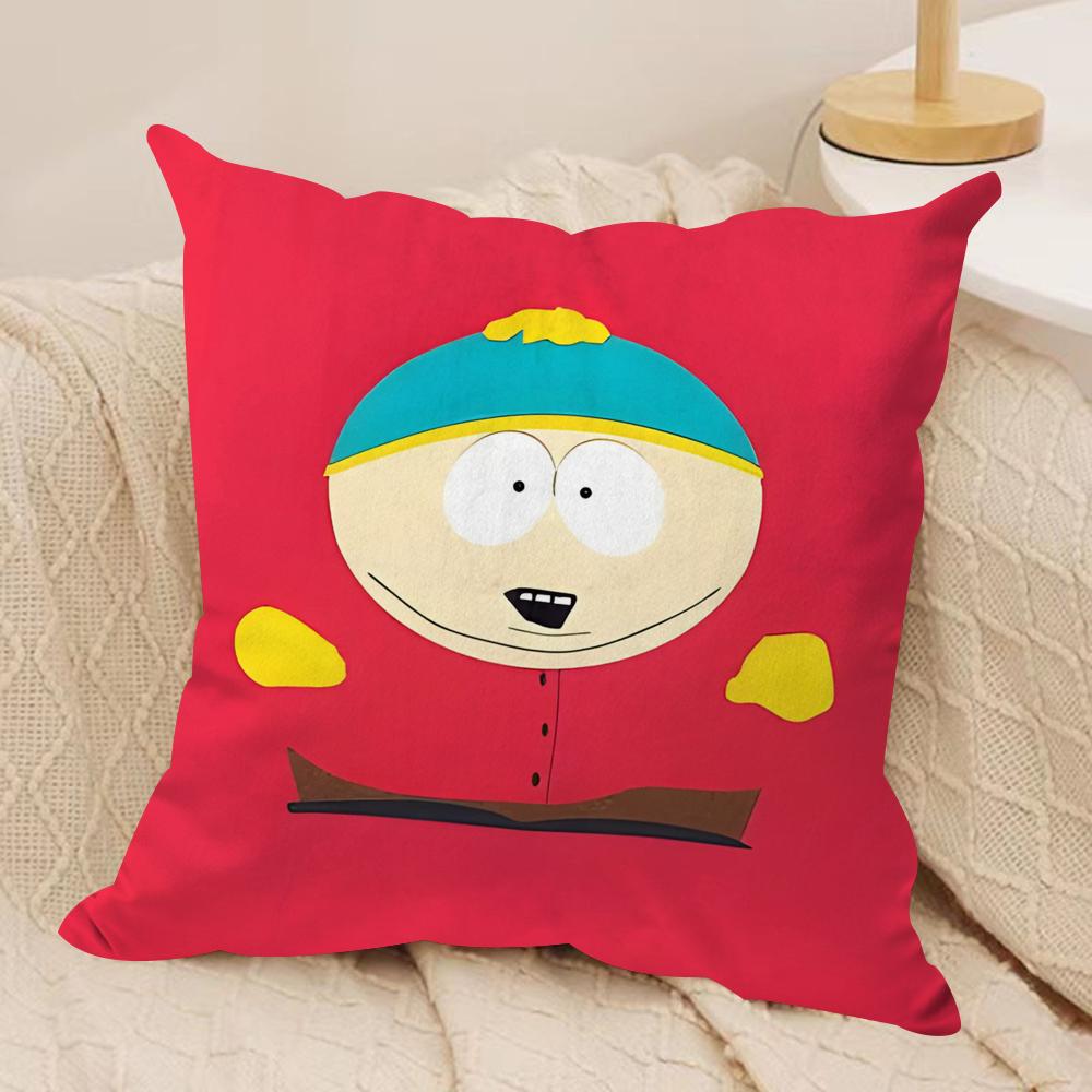 Anime SSouths PPark Cushion Cover Soft Plush Fabric DoubleSided Printed Cushion Covers for All Seasons Modern HomeDecor Gift
