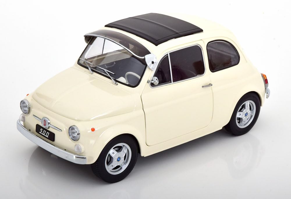 KK Scale Fiat 500 F Custom 1968 Cream Finished Product 1/12