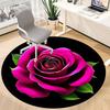 1pc Rose Office Round Rug, Carpet for Office, Gaming, Lightweight Round Floor Mat yy260205026