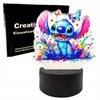Lilo en Stitch 3D LED Bureau Nachtlampje Voor Kinderen Cadeau + Afstandsbediening