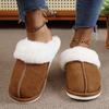 Fashion 2025 New Women Slippers Lightweight Casual Indoor Slides Female Thicken Plush Home Shoes Woman Closed Toe Warm Cotton Slippers