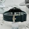 JYL Men's Watch Cool Waterproof Barrel Silicone Strap