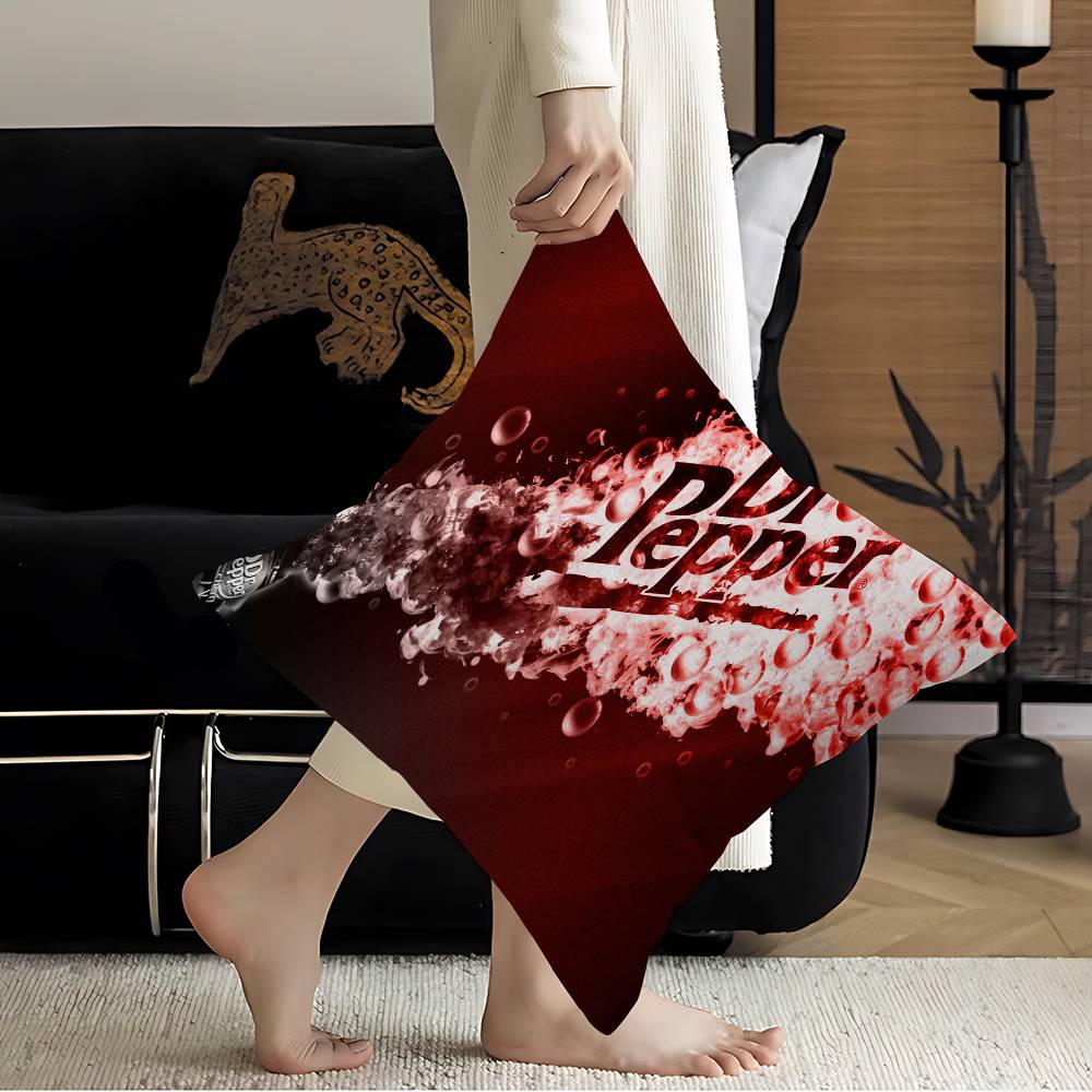 D-Dr Pepper Maple Design Cushion Cover Happy Autumn Harvest decor Holiday Decorati Pillow Cover