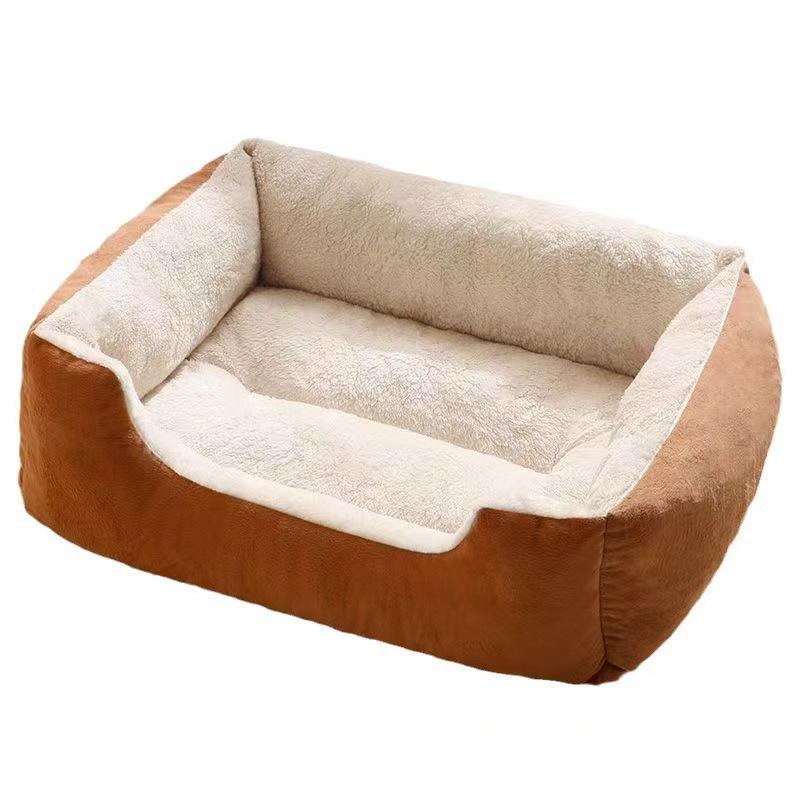 Cozy Winter Square Pet Bed for Small & Medium Dogs - Thickened Mat for Teddy & Corgi