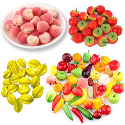 20PCS/Set Foam Artificial Fruit Fake Fruit and Vegetable Store Layout Window Decoration Material Party Game Photography Prop ZYF