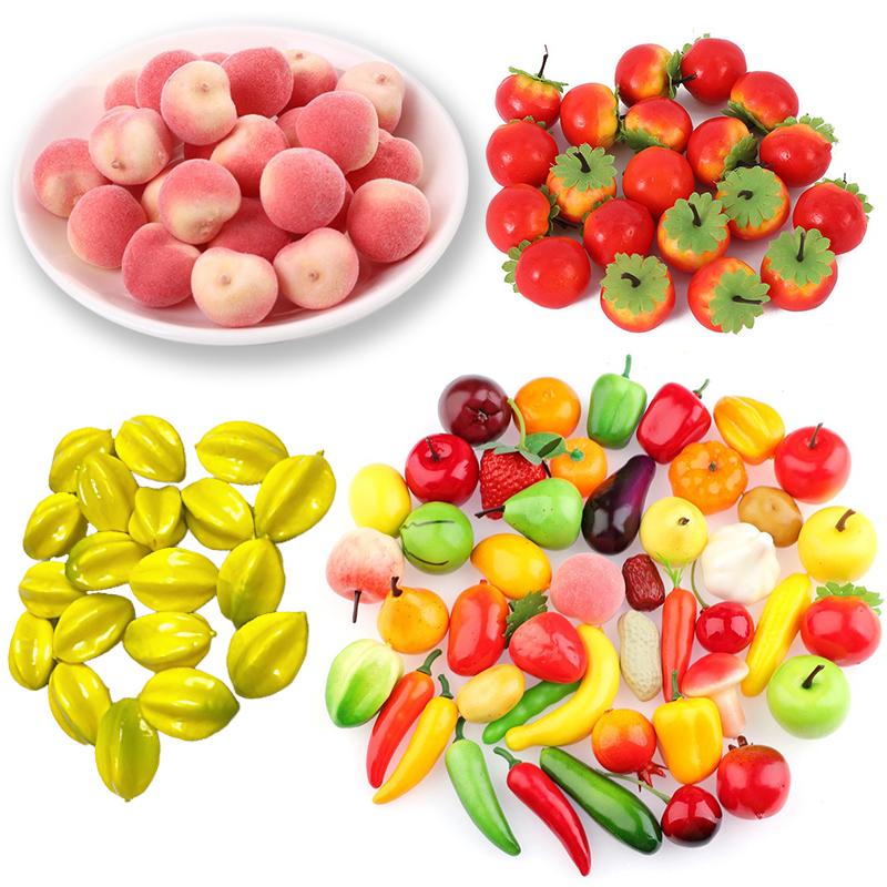 20PCS/Set Foam Artificial Fruit Fake Fruit and Vegetable Store Layout Window Decoration Material Party Game Photography Prop ZYF
