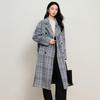 Elva' Island Women's Plaid Double-Sided Wool Blend Coat