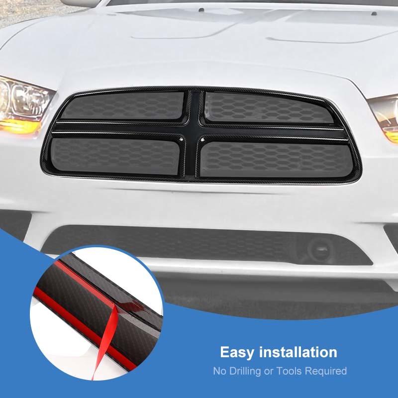 Car Front Hood Air Inlet Grille Ring Cover Protective Sticker For Dodge Charger 2011-2014 Car Accessories