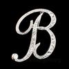 Versatile Rhinestone Alphabet Brooch: Men's Metal Lapel Pin Badge