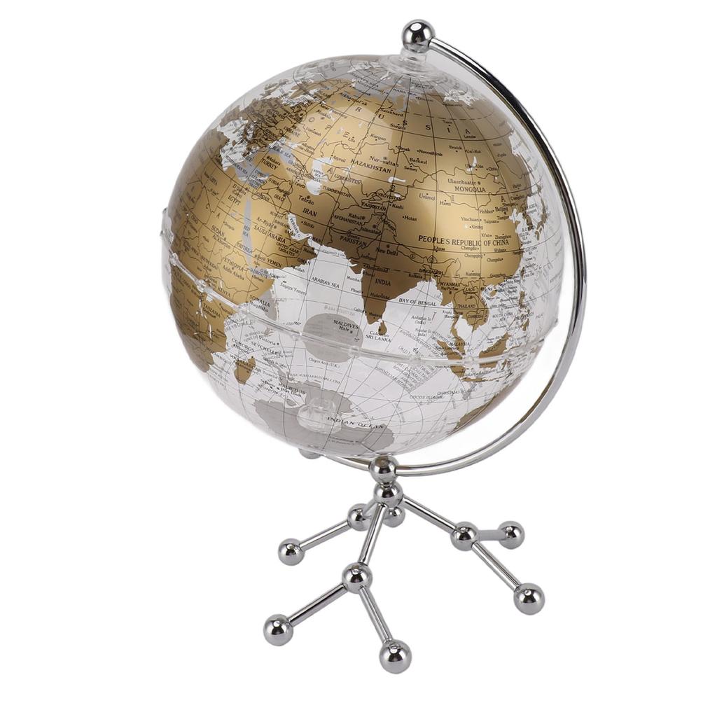 Opplyst jordklode roterende verdenskart med lyslenke for hjemmedekorasjon